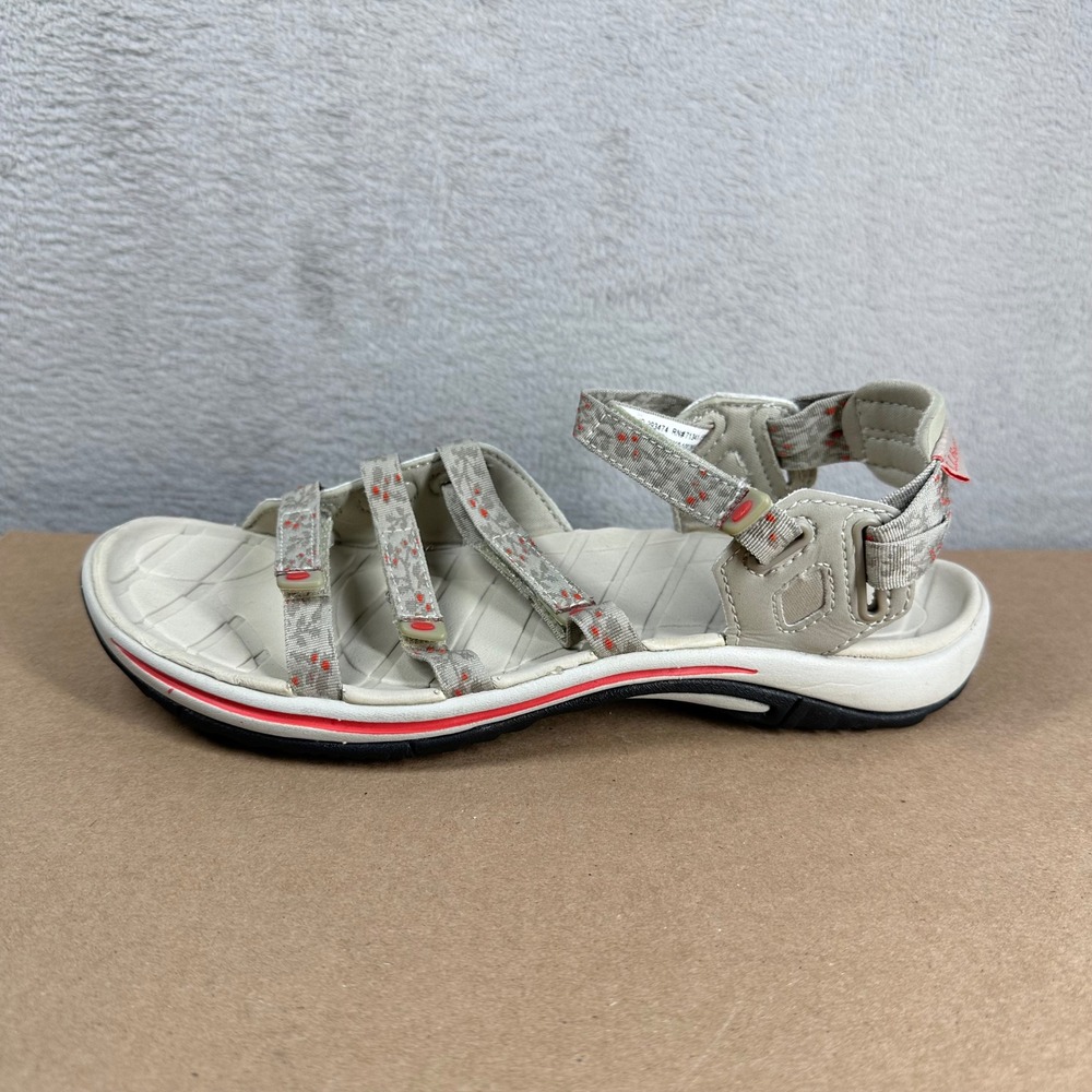 L.L. Bean Sport Sandals Women 7 Beige Strappy Hiking Outdoor 293474